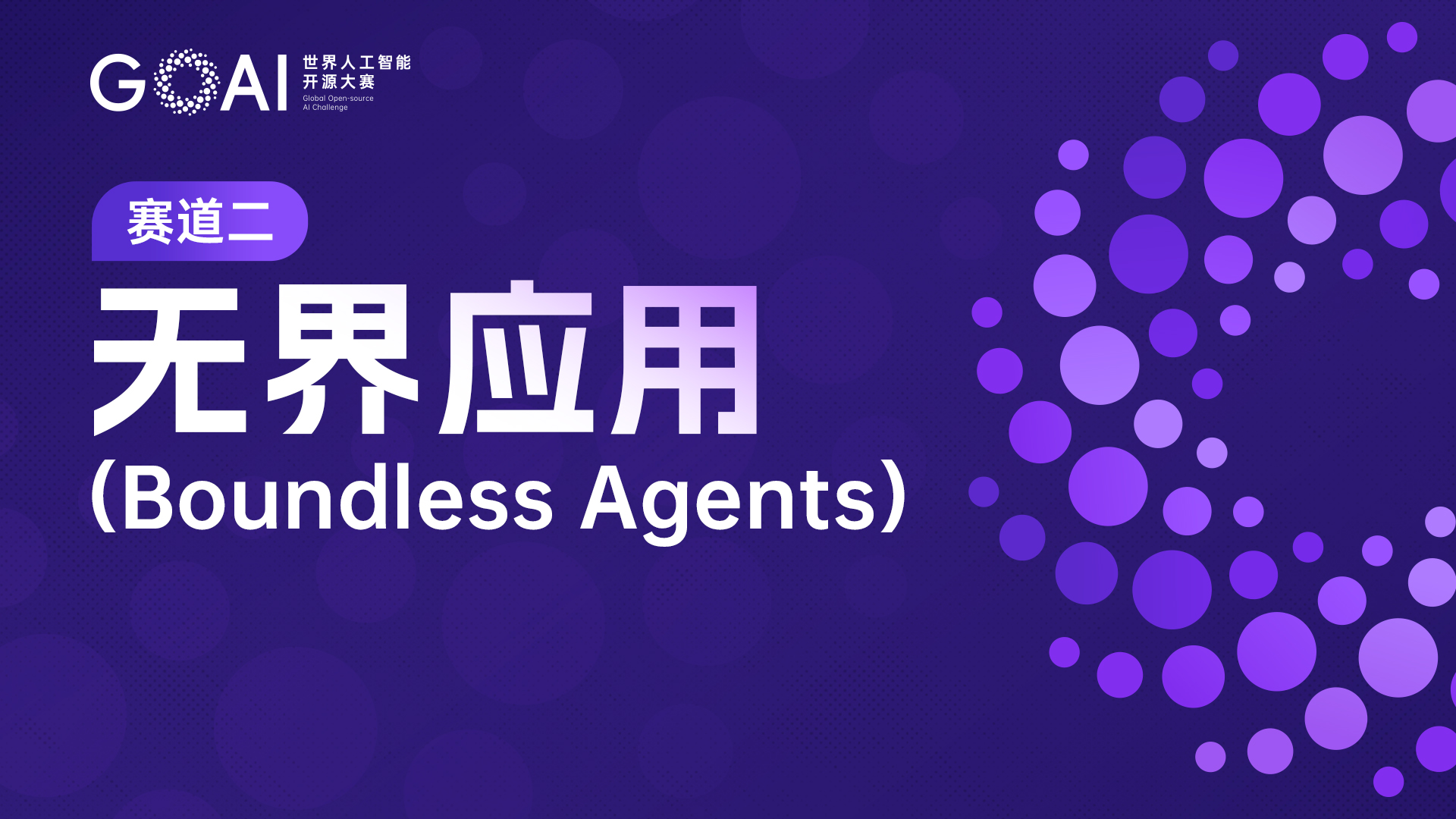 2026 GOAI 世界人工智能开源大赛「Boundless Agents 无界应用」赛道报名中