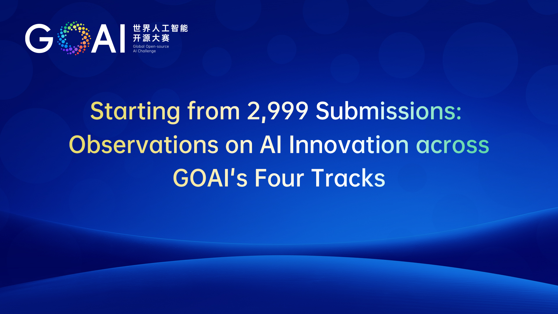 Starting from 2,999 Submissions: Observations on AI Innovation across GOAI's Four Tracks